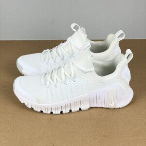 Nike Free Metcon 6 Athletic Shoes Womens 9 White Platinum Tint Training Low Top